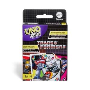 New Mattel Games UNO Flip Transformers Card Game